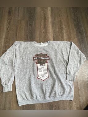 Harley-Davidson Grey Graphic Crewneck Sweatshirt Made in USA Size 3X